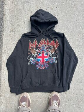 Black Def Leppard Band Graphic Hoodie